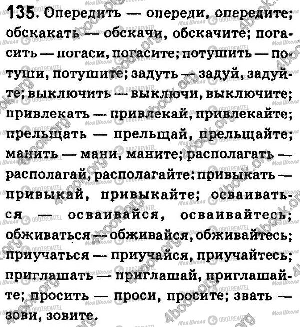 ГДЗ Російська мова 7 клас сторінка 135